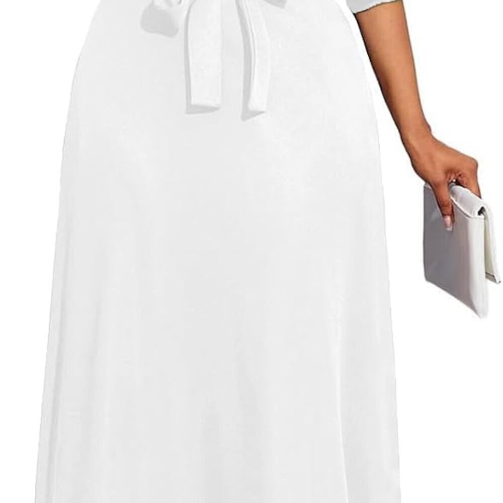 Women Maxi Dress V Neck Long Sleeves Button Down Casual Elegant Max 80